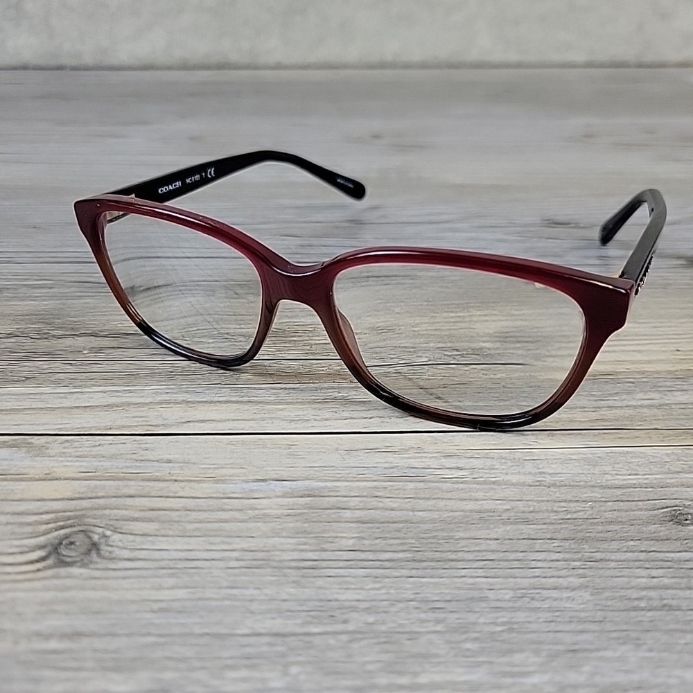 Coach HC6103 Eyeglasses Frames 5445 Aubgn Cognac Varsity Stripe  54-16‎ 135mm